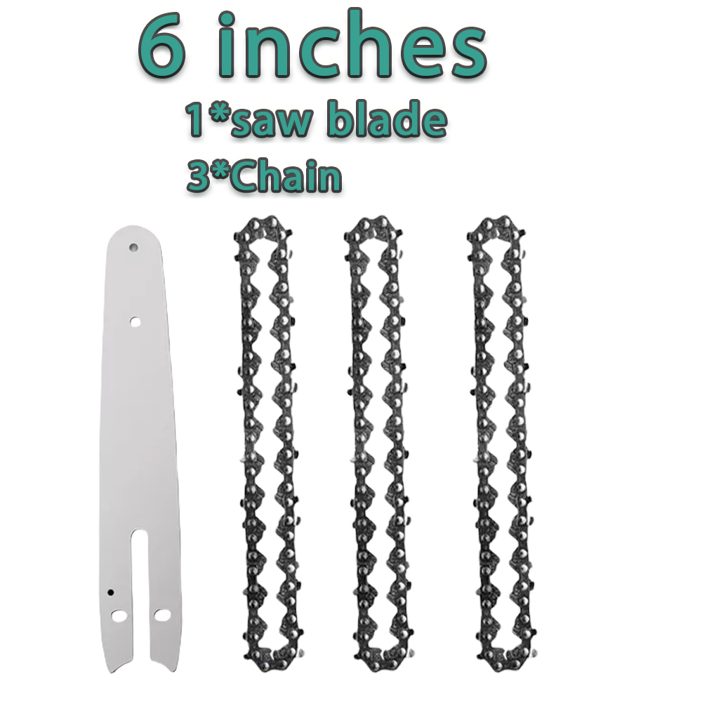 Gardening Tools Guide - 電気チェーンソーチェーンガイドプレートミニスチールチェーンソーチェーンガーデンツールアクセサリーブレード交換セット 4 インチ 6 インチ