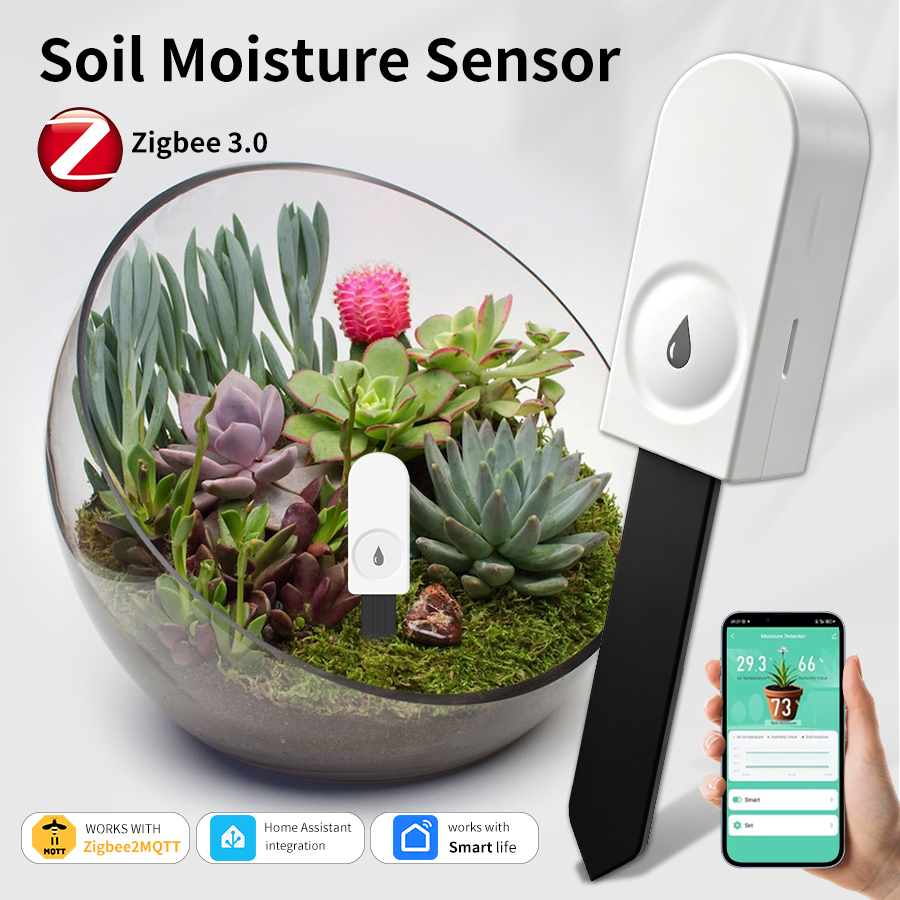 Moisture Meter Plant - スマート ZigBee 土壌水分センサー温度湿度計検出器温湿度計庭土壌テスター APP リアルタイムモニター