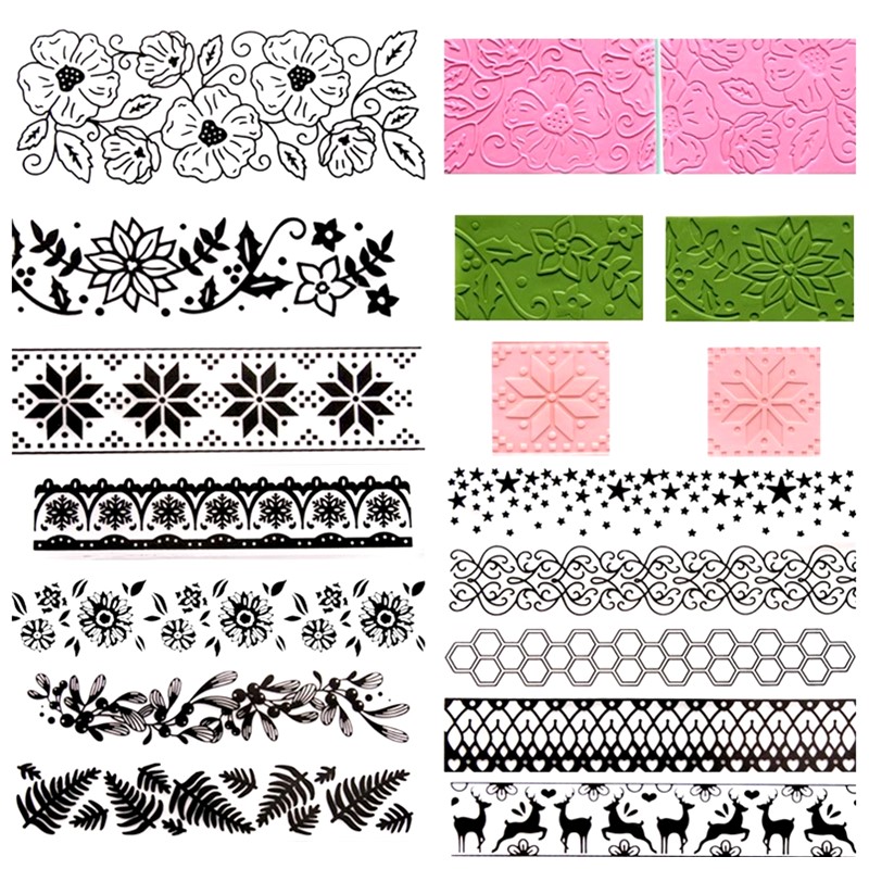 Gardening Tools Diy - Snasan-柔らかな陶器、DIYイヤリング、ジュエリー作りツール、粘土、葉、花、スター、レース、レース、ポリマー、凹面のための凸型エンボス型