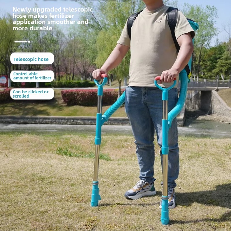 Fertilizer Dispenser - 手動式トウモロコシ肥料散布機、肥料散布用ハンドヘルドディブラー、農業用散布ツール、耐久性のある農業機器