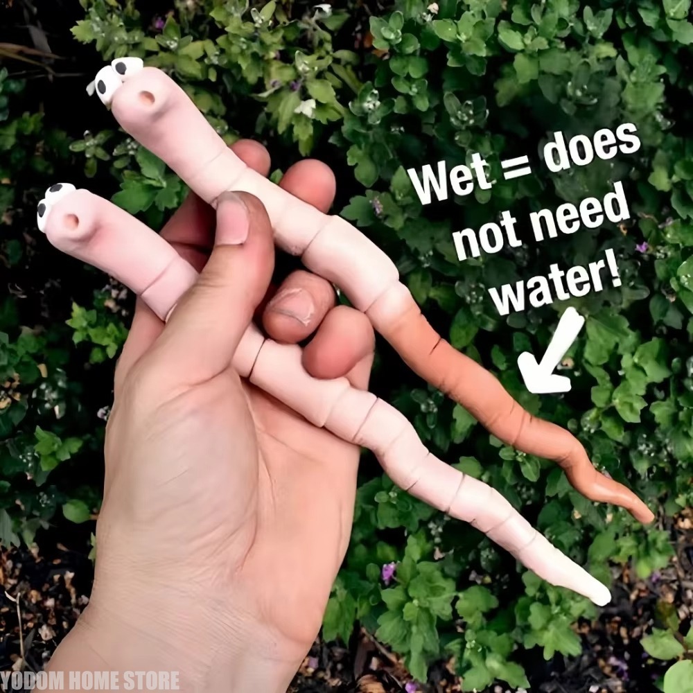 Moisture Meter Plant - 鉢植え植物湿度モニター バッテリー不要 かわいいミミズ型土壌水分計 室内屋外植物芝生用 面白いセンサー