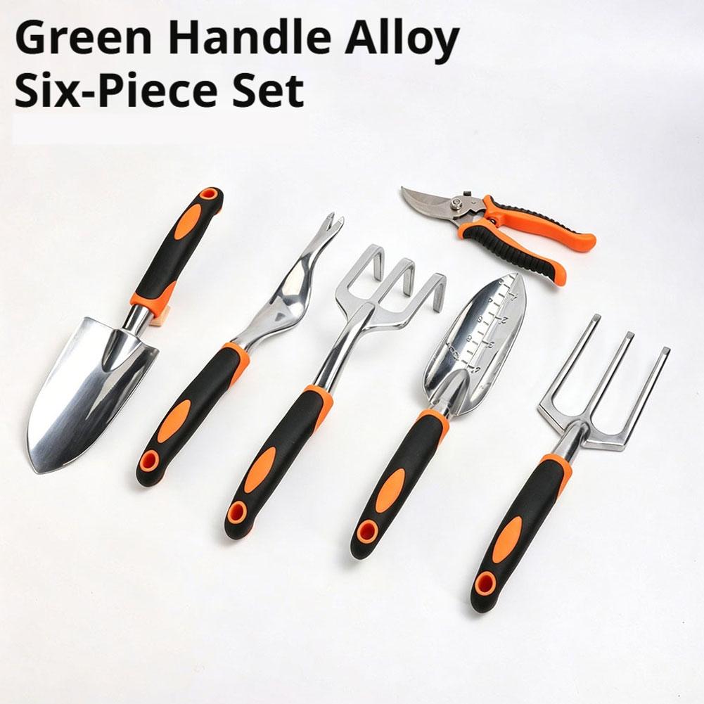 Garden Hand Trowel - 3/5/6 個ガーデンツールセット人間工学に基づいたハンドルトロウェルハンドレーキカルチベーターウィーダーフォークシャベル屋外植栽盆栽用品用