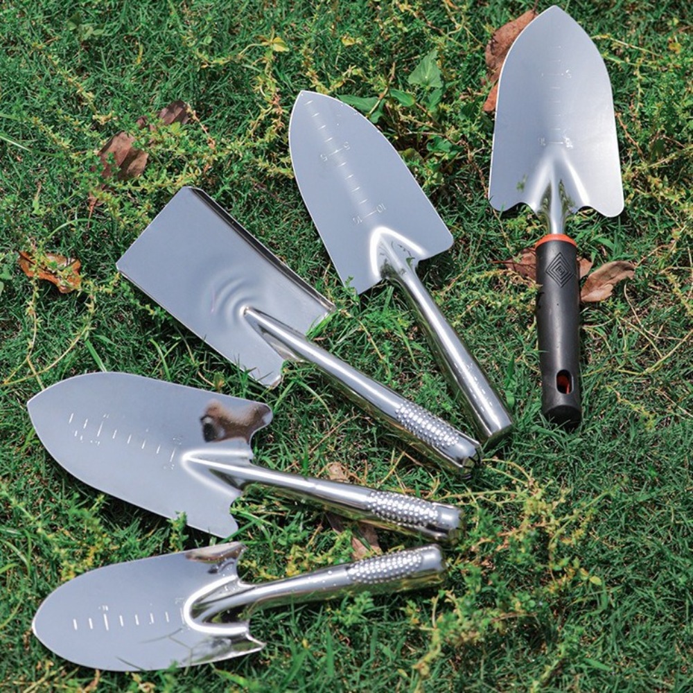 Garden Hand Trowel - 使いやすいステンレス製ガーデンツール、頑丈な人間工学に基づいたグリップ付きハンドシャベル、掘削用ガーデンハンドシャベル、植栽用