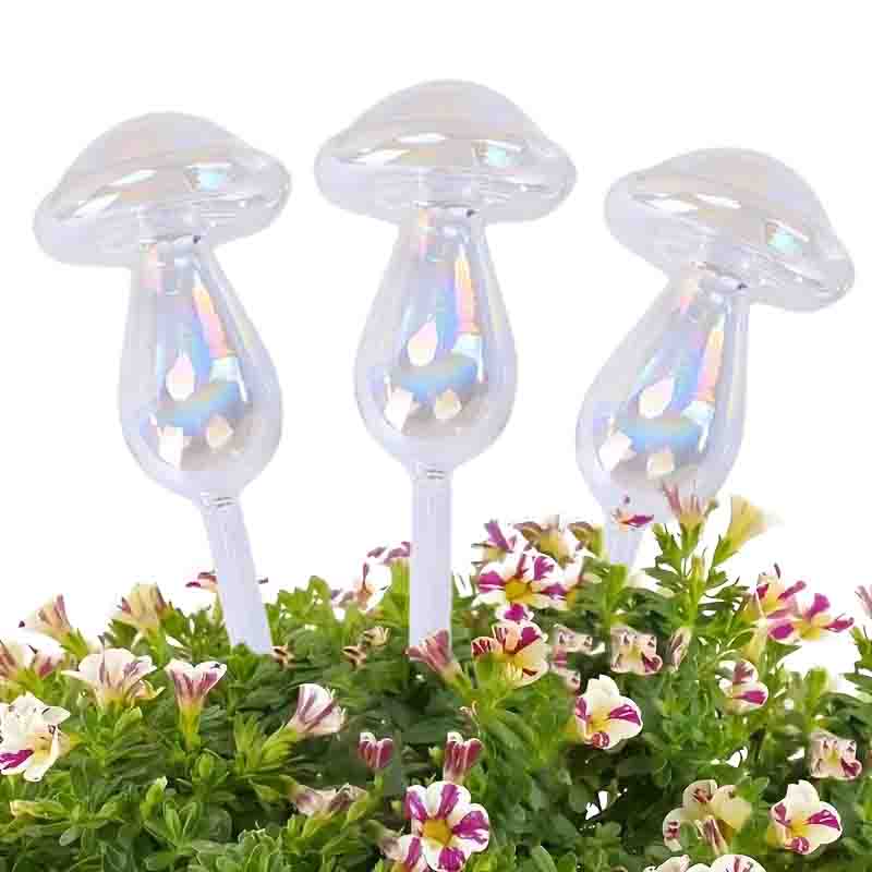 Gardening Tools Kit For Home Garden - 1/2 個ガラスストロー自動植物散水電球自己散水キノコ水装置点滴灌漑システム家庭菜園ツール