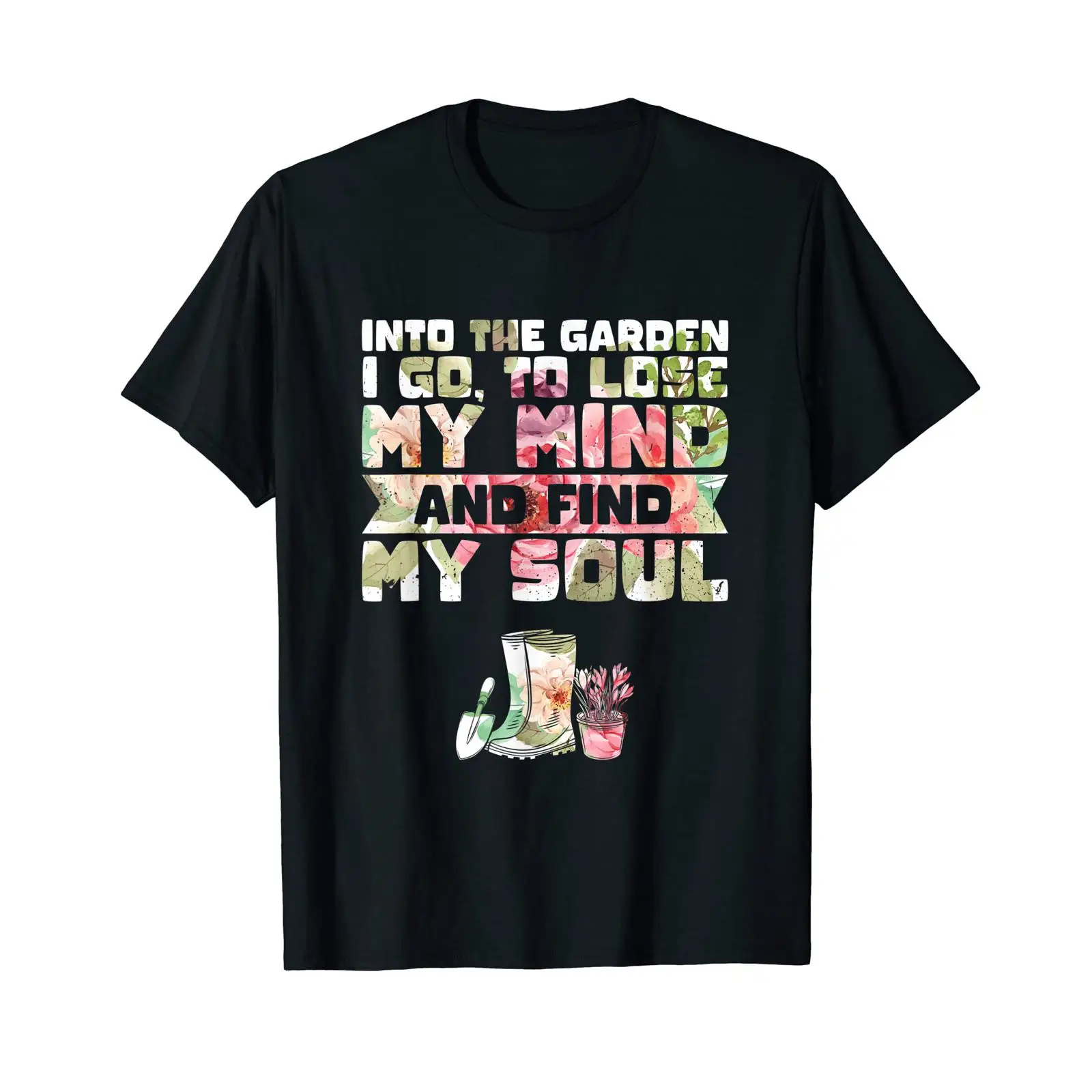 Gardening Tools Vintage - 面白い庭師デザインのガーデニングツールファン向けTシャツ、ヴィンテージ風ウォッシュ加工、カジュアルで伸縮性のあるソフトトップ、普段着に最適、少しゆったりとしたフィット感