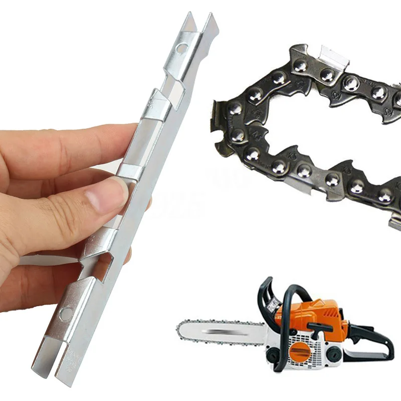 Gardening Tools Guide - チェーンソーチェーン深さゲージファイルガイドとバー溝クリーナーガーデニングツール1/4 