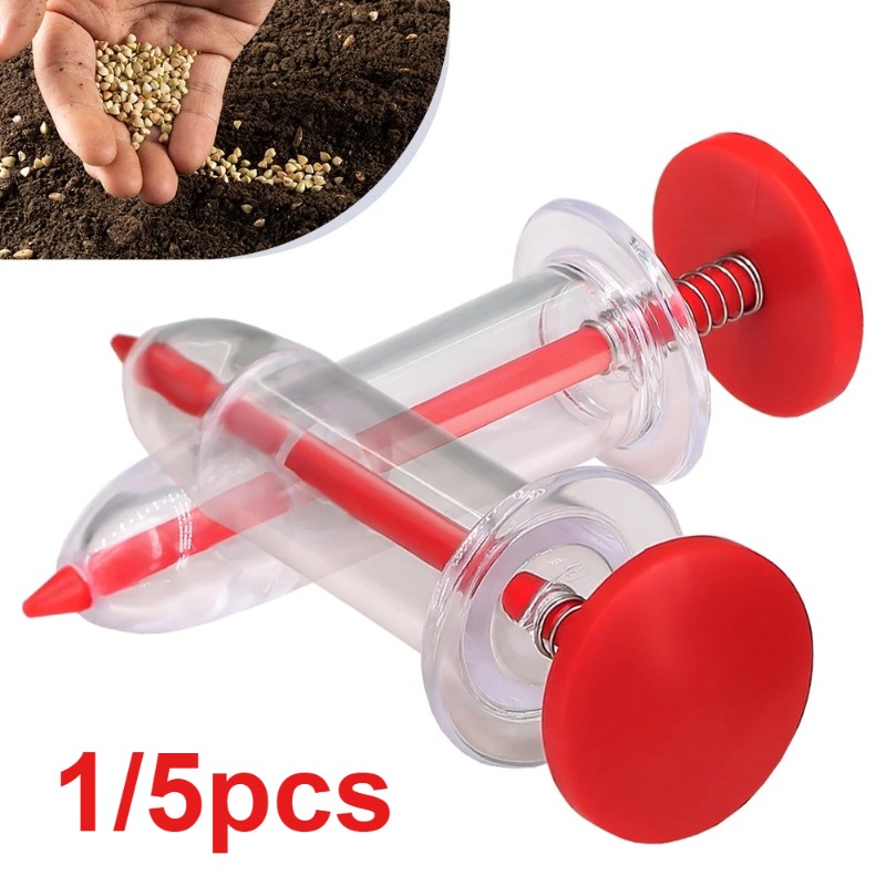 Fertilizer Dispenser - 1個/5個入り 注射式プランター 種まきディスペンサー 手動式プランター ミニハンドスプレッダー ガーデン播種・施肥ツール