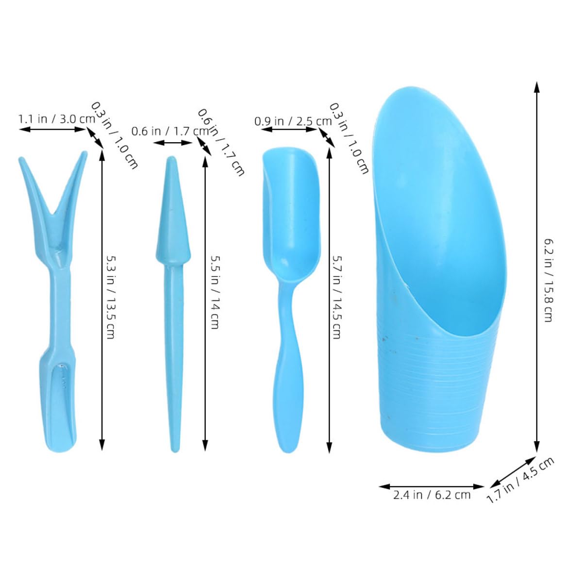 4 ピース/セット、プラスチック耐久性のあるバケツシャベル鉢 - Gardening Tools Brands のレビューと価格