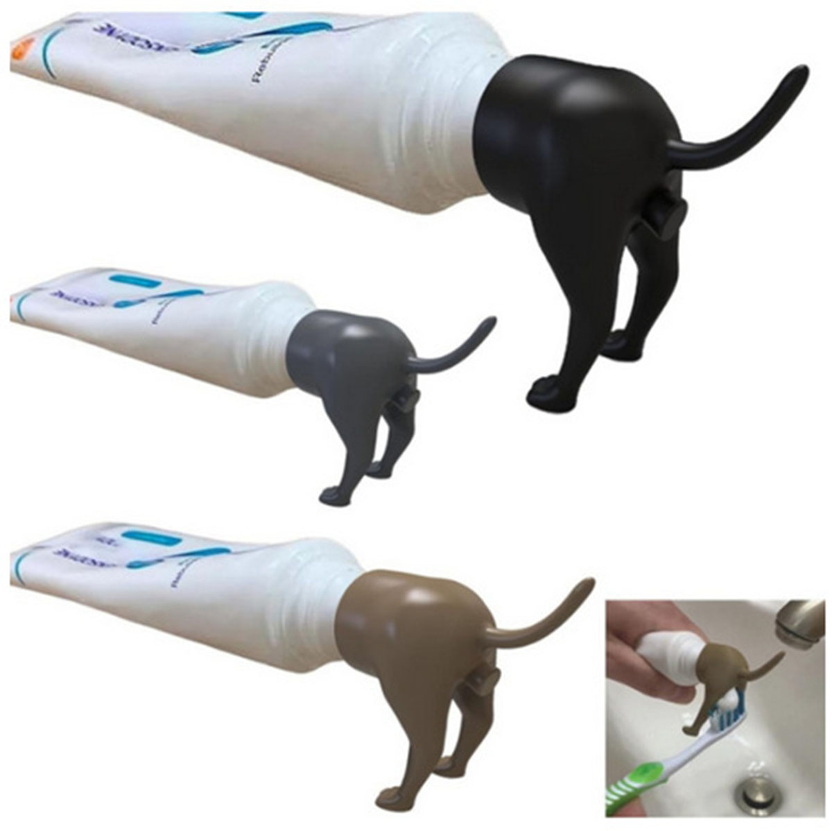 面白いうんち犬のお尻歯磨き粉トッパー、創造的なディスペンサー - Fertilizer Dispenser のレビューと価格