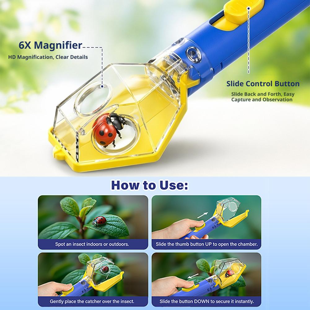 ハンドヘルド昆虫キャッチャービューアーツール 6X 拡大鏡子 - Gardening Tools 5 Year Old のレビューと価格