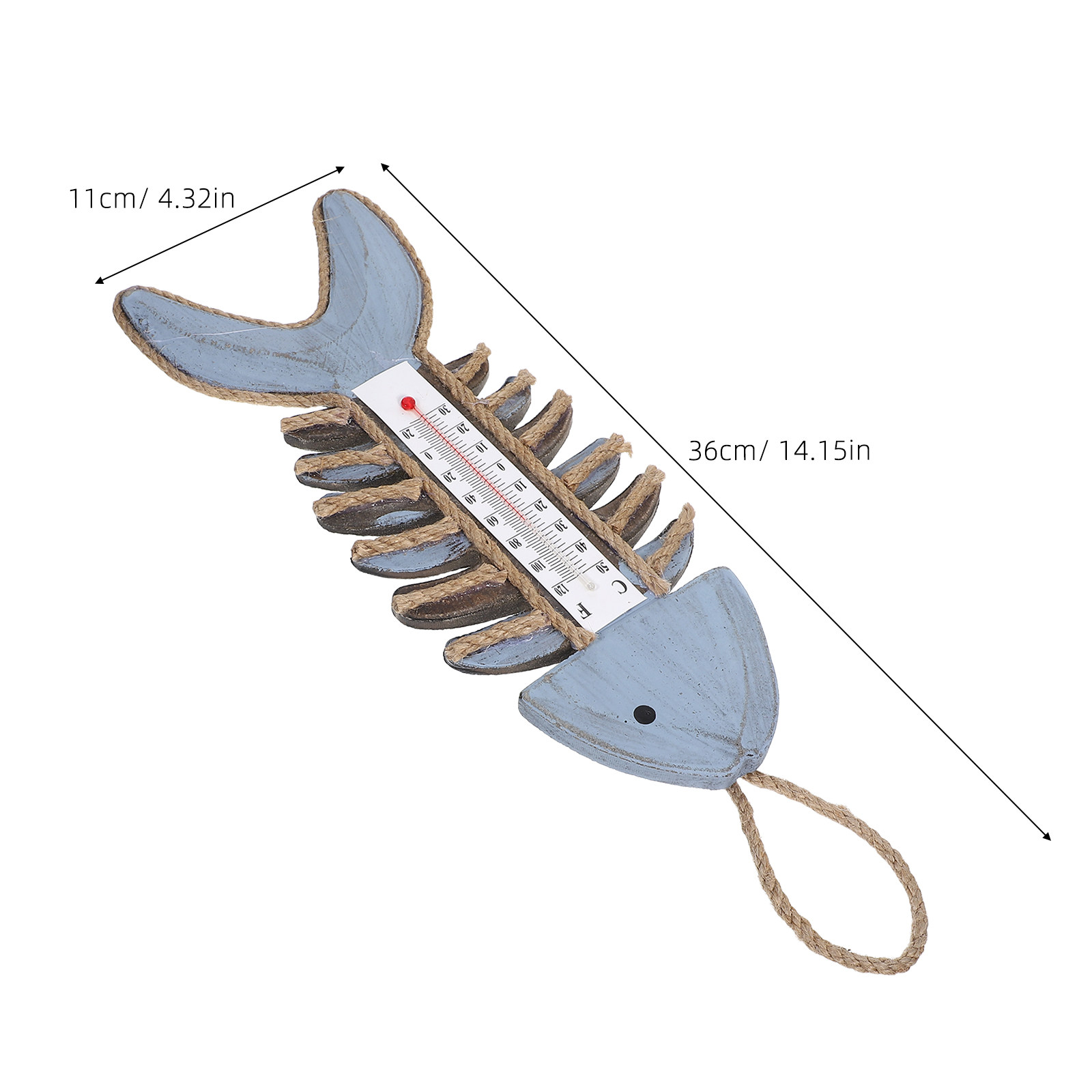 ヴィンテージ魚骨壁掛け温度計 室内室外用 ホームガーデン オ - Gardening Tools Vintage のレビューと価格