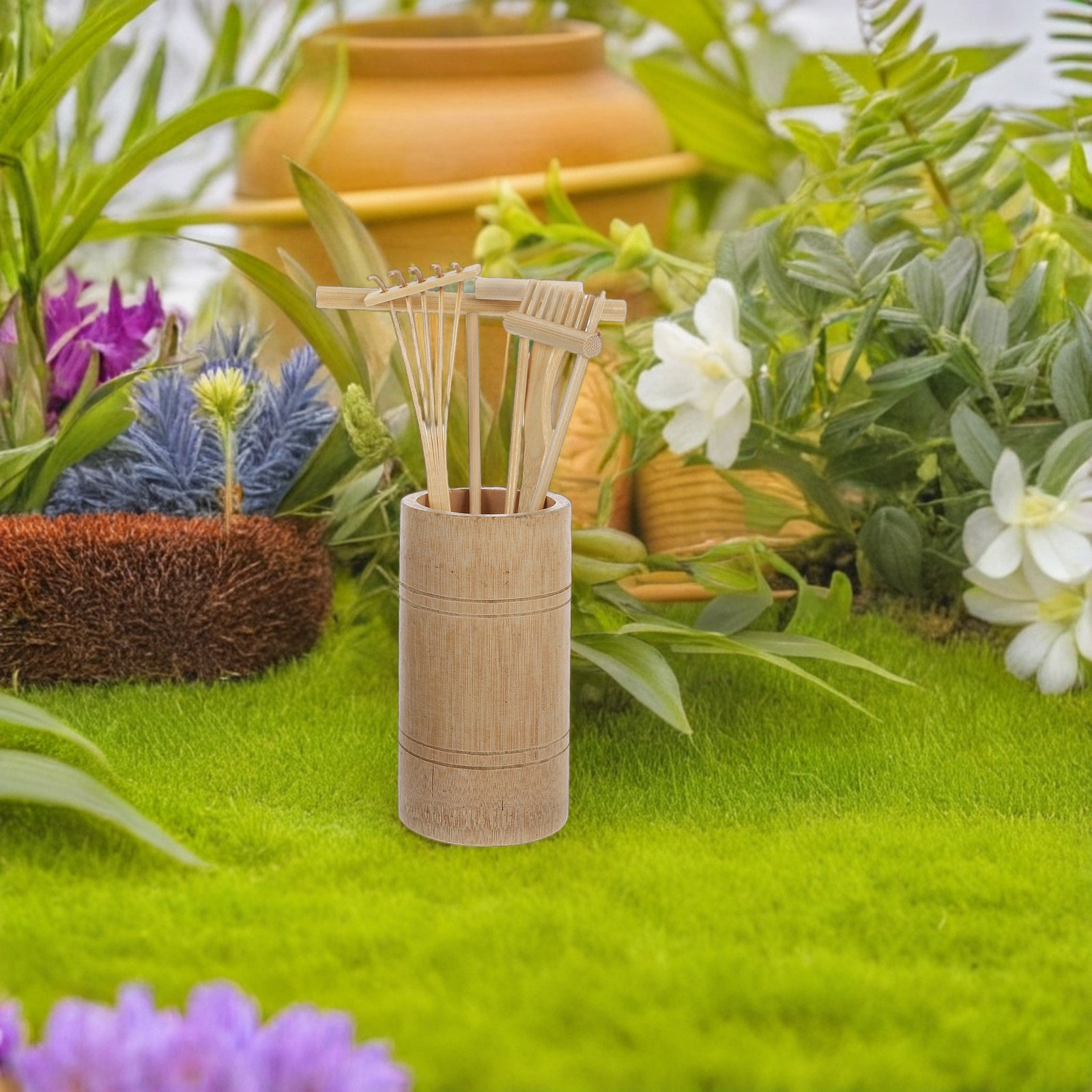 1セット禅風砂すくいセット 竹製ミニガーデンツール DIYデ - Gardening Tools Diy のレビューと価格