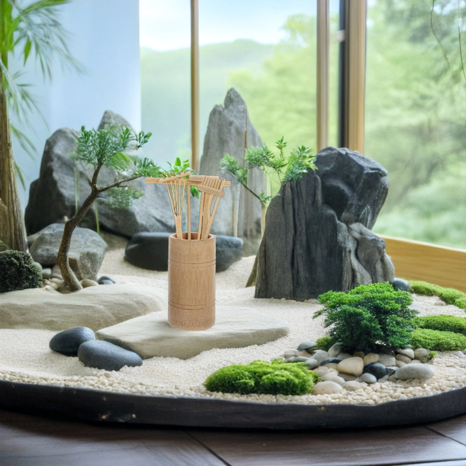 1セット禅風砂すくいセット 竹製ミニガーデンツール DIYデ - Gardening Tools Diy のレビューと価格