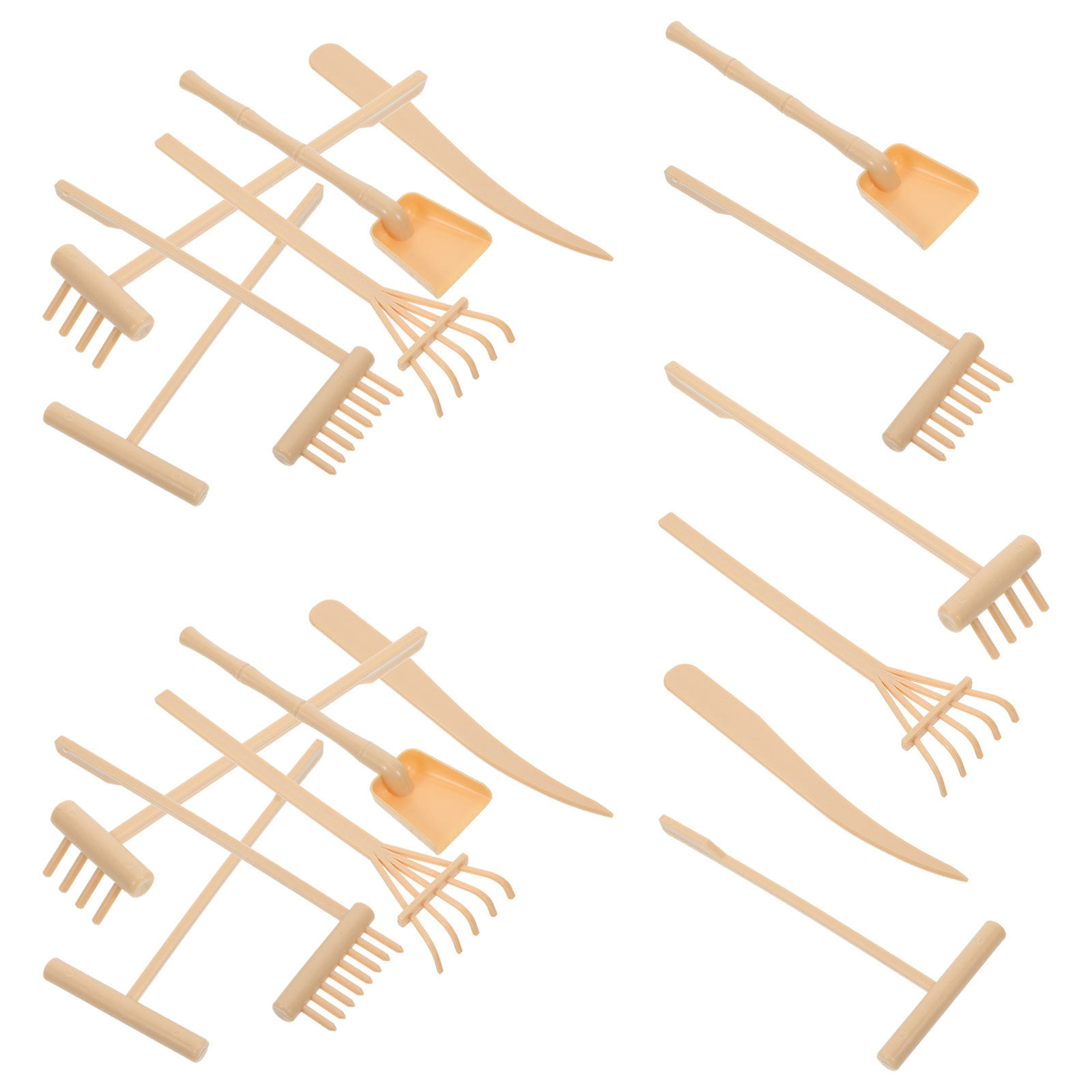 4セット ミニ禅ガーデン 砂すくいツール 小型トレイアクセサ - Gardening Tools Kit For Home Garden のレビューと価格