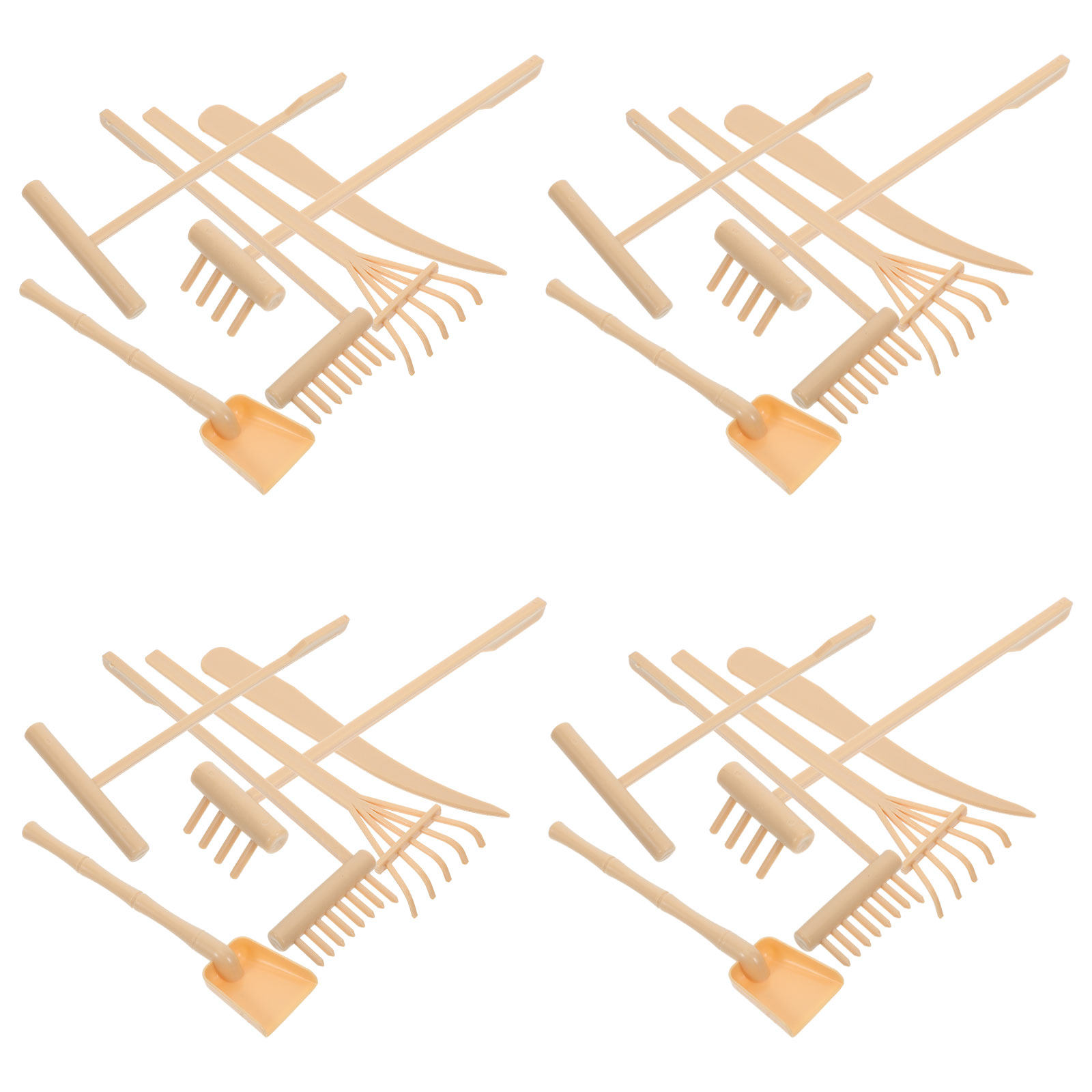 4セット ミニ禅ガーデン 砂すくいツール 小型トレイアクセサ - Gardening Tools Kit For Home Garden のレビューと価格