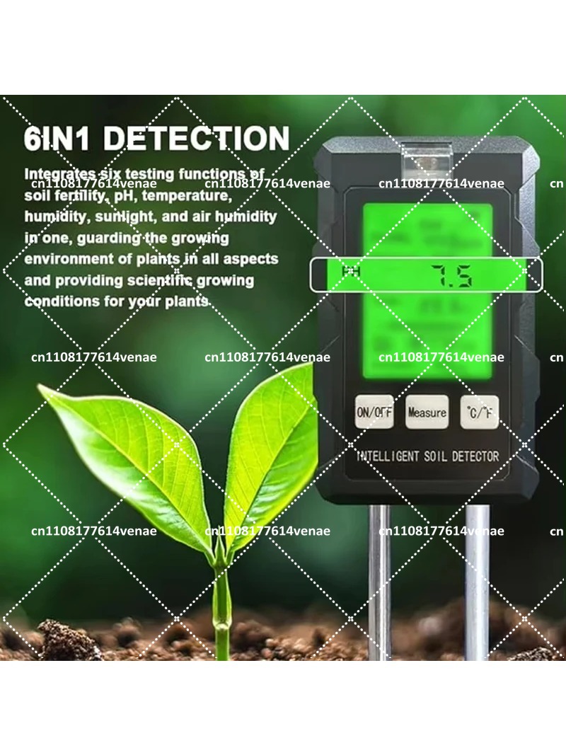 6-in-1土壌検査キット、庭の植物用のpH水分温度肥沃度光 - Moisture Meter Plant のレビューと価格