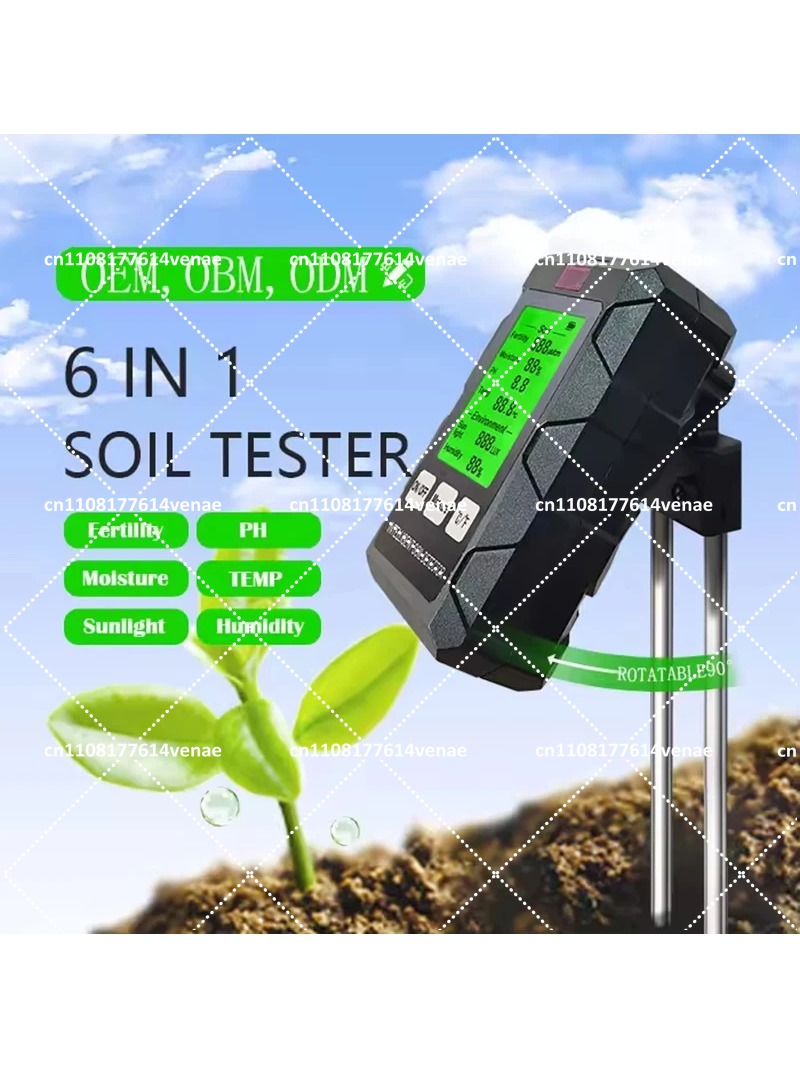6-in-1土壌検査キット、庭の植物用のpH水分温度肥沃度光 - Moisture Meter Plant のレビューと価格