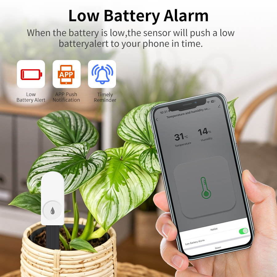 スマートZigBee土壌水分センサー 温度湿度計 温湿度計  - Moisture Meter Plant のレビューと価格