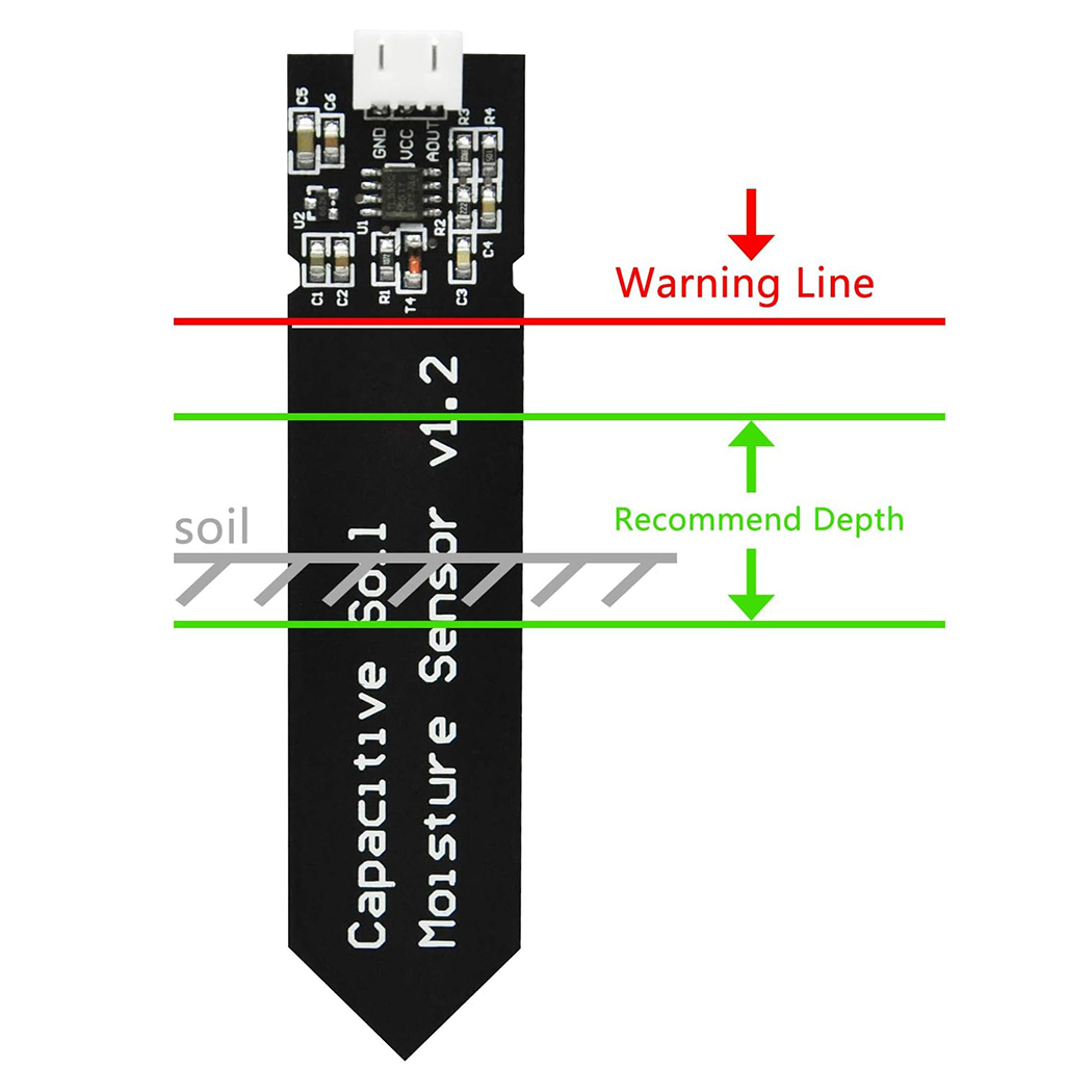容量性土壌水分センサーモジュール耐腐食性水分検出庭の水やりA - Moisture Meter Plant のレビューと価格