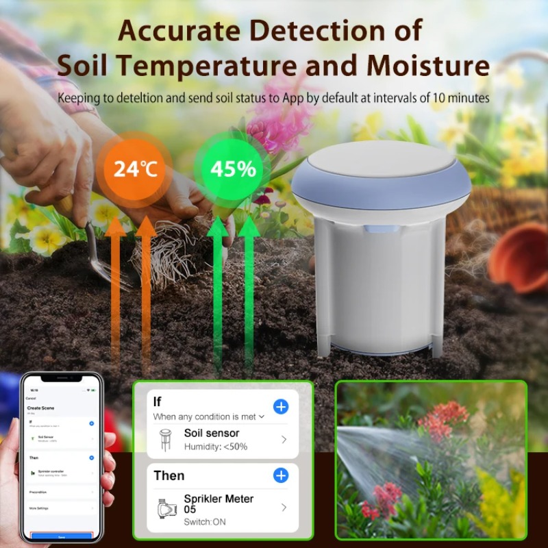 新しいスマート土壌センサー ソーラー式 水分・温度・湿度計  - Moisture Meter Plant のレビューと価格