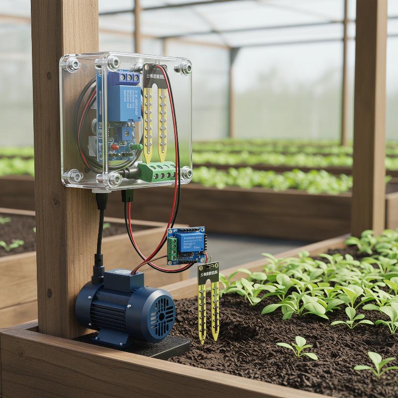DIYガーデニング用のリレーモジュール付き容量性土壌水分セン - Moisture Meter Plant のレビューと価格