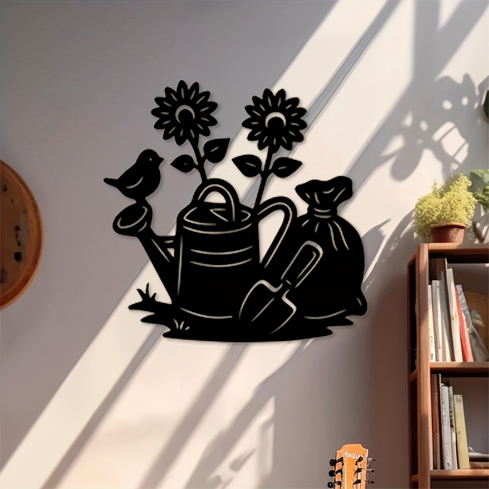 1 個黒漆塗りの金属製フラワーガーデニングツールウォールアー - Gardening Tools Vintage のレビューと価格