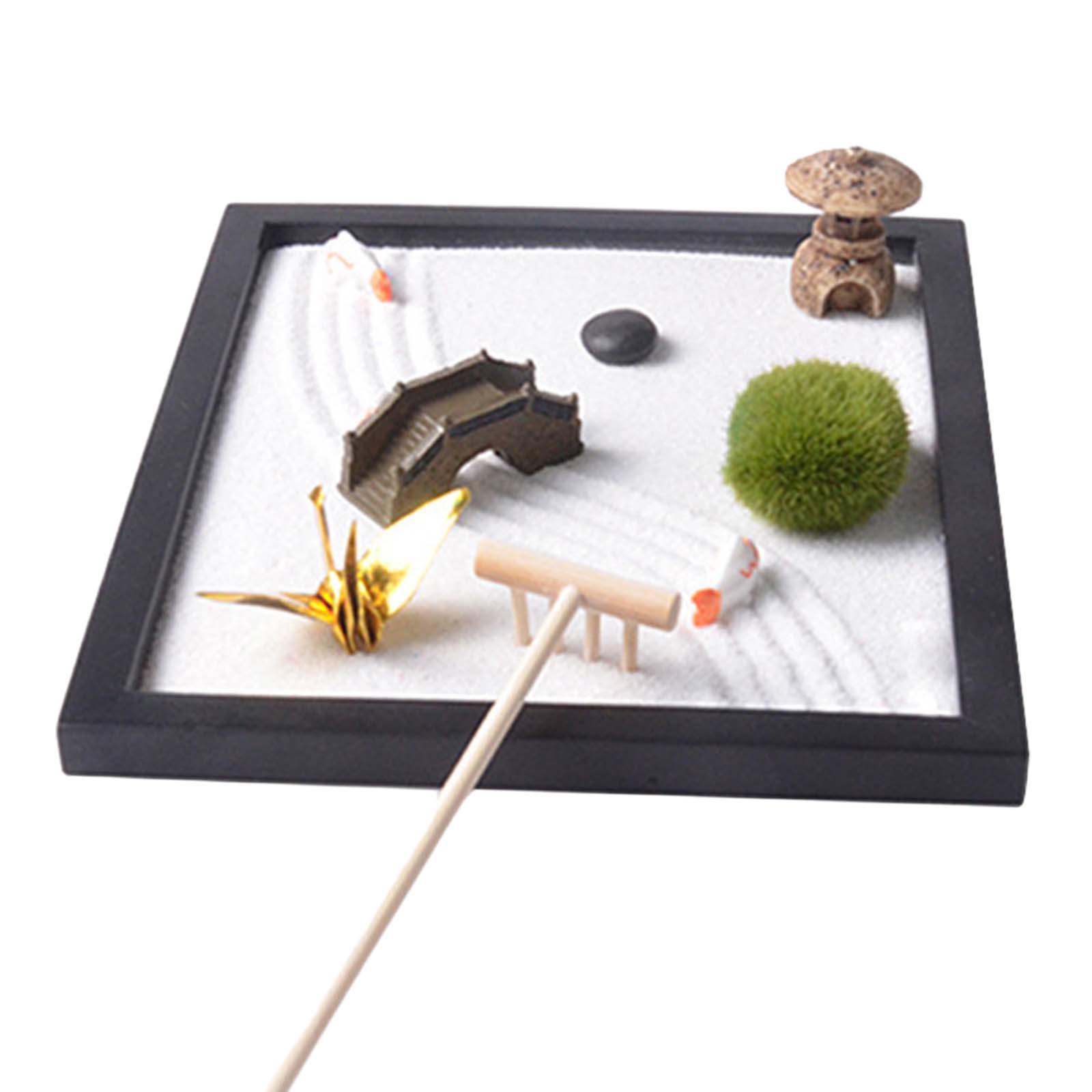 卓上禅庭砂場セット、日本の装飾ギフト、ミニロックサンドガーデ - Gardening Tools Kit For Home Garden のレビューと価格