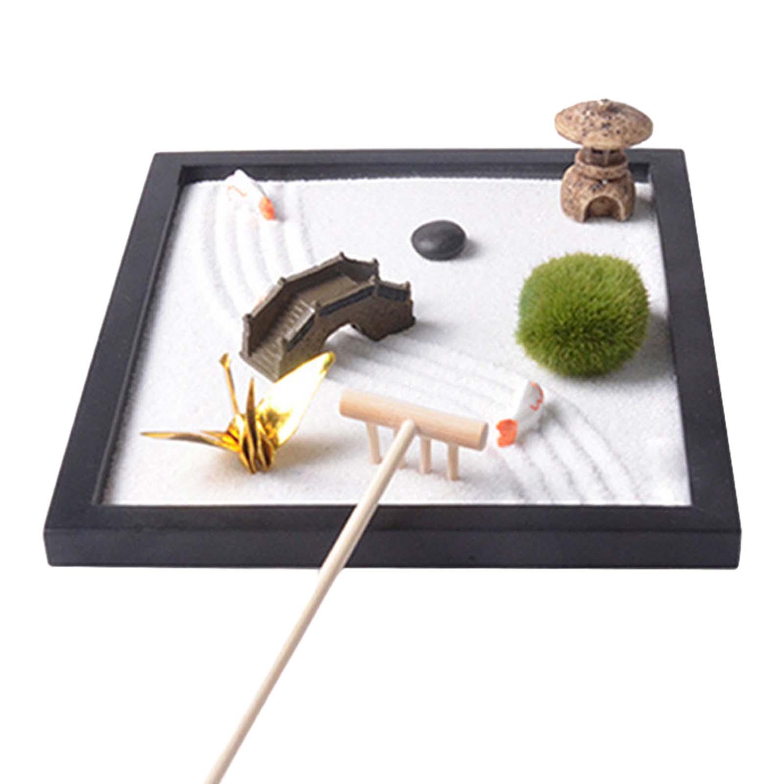 卓上禅庭砂場セット、日本の装飾ギフト、ミニロックサンドガーデ - Gardening Tools Kit For Home Garden のレビューと価格