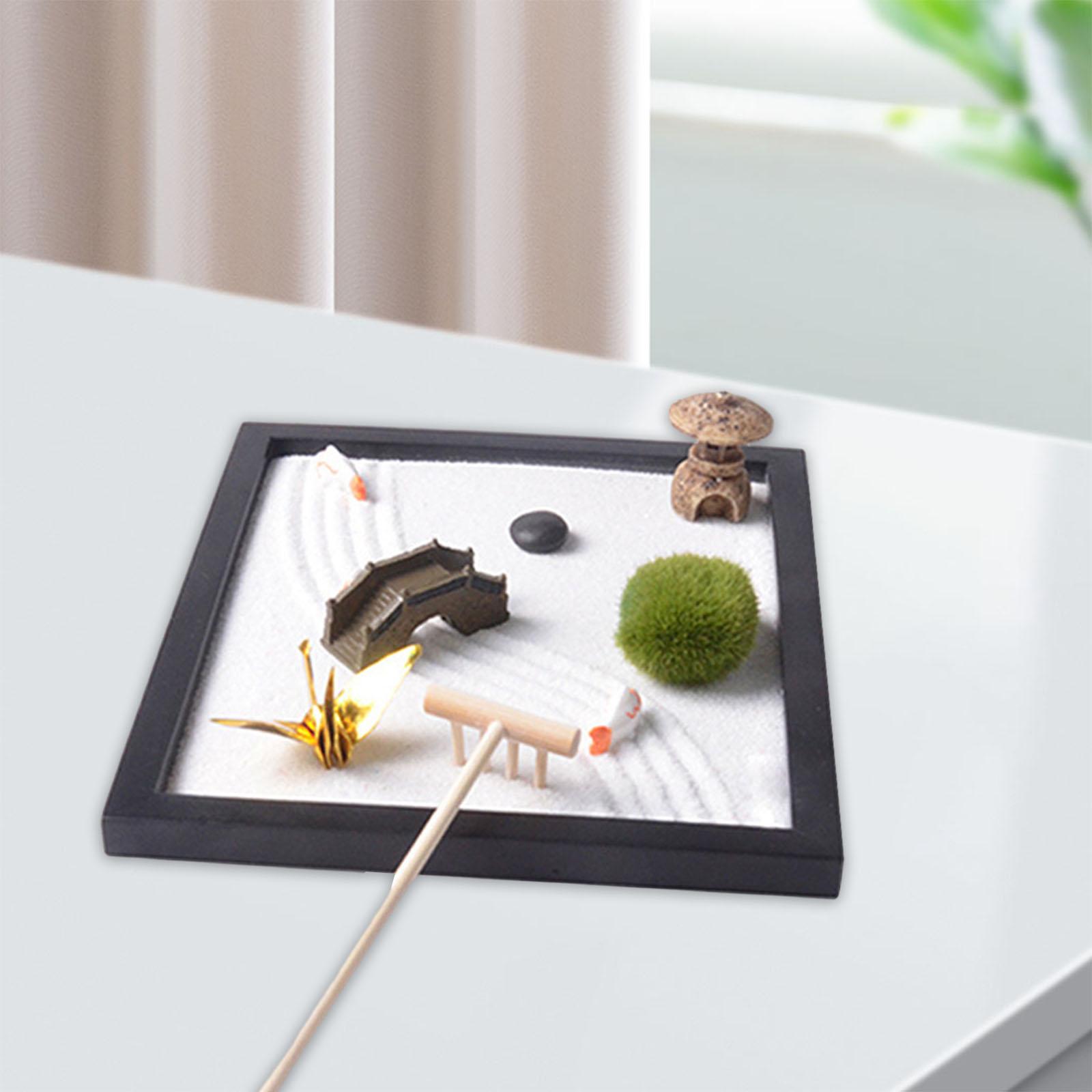 卓上禅庭砂場セット、日本の装飾ギフト、ミニロックサンドガーデ - Gardening Tools Kit For Home Garden のレビューと価格