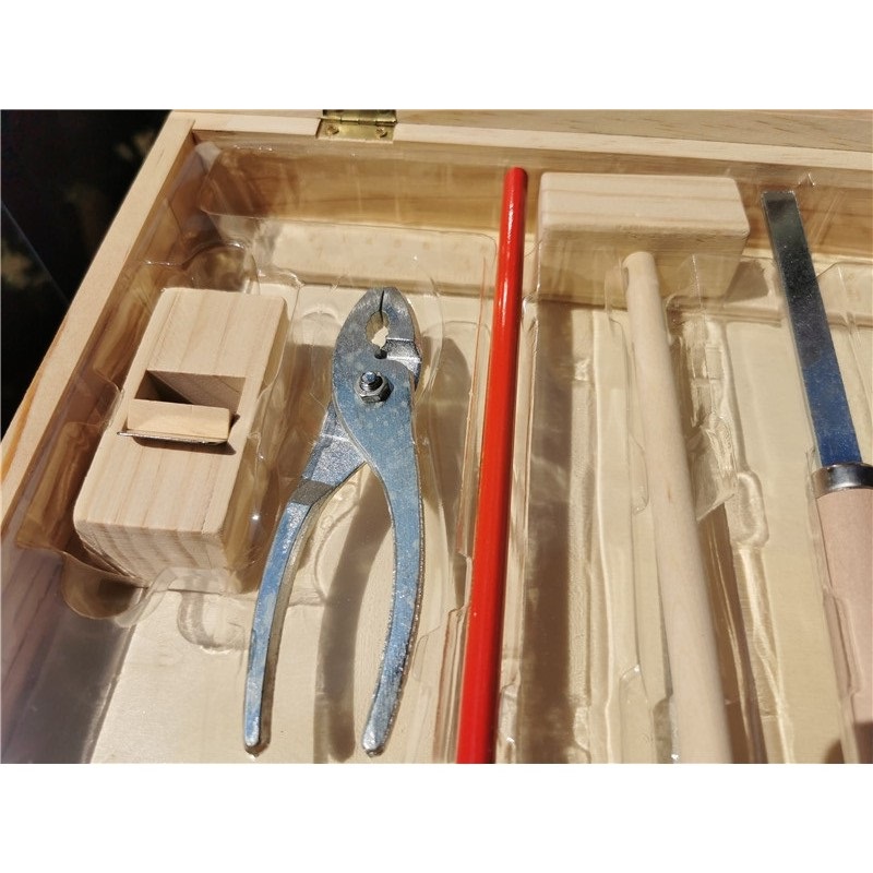 子供実生活木製大工箱ツール男の子のふりおもちゃ木製ツールセッ - Gardening Tools 5 Year Old のレビューと価格